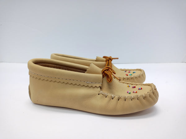 Beige Moccasin Junior with beads
