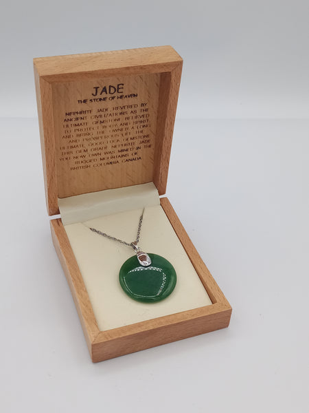 Round Canadian Jade Pendant