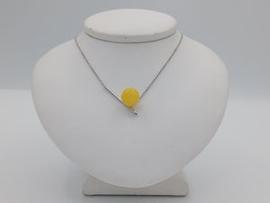Amber Necklace mounted on silver chaine