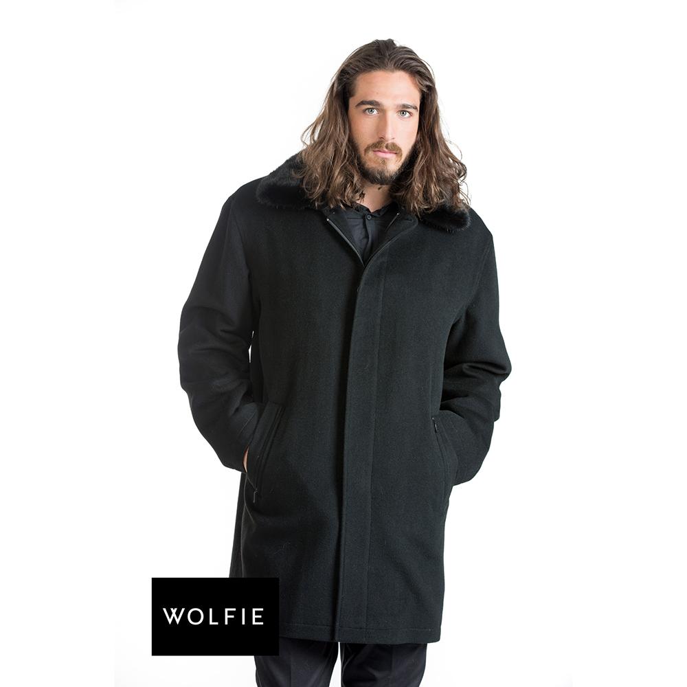 PATRICK fitted Cashmere coat & mink liner