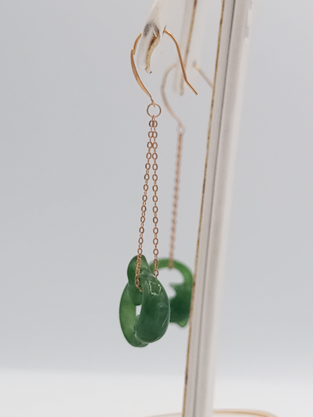 18k Gold Canadian Jade earrings