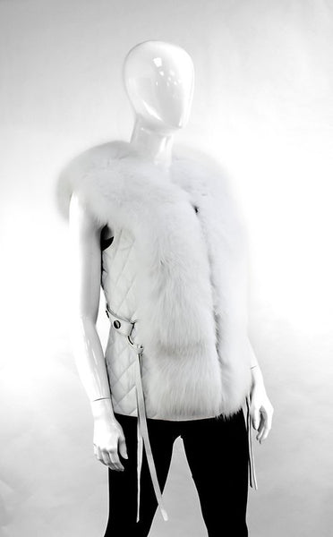 Leather & Fox Fur Vest