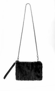 Canadian Mink Fur Clutch with Chain
