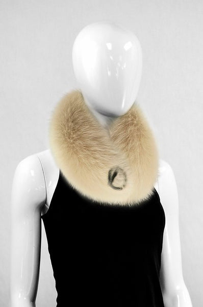 Fox Fur Collar with Ring Toggle