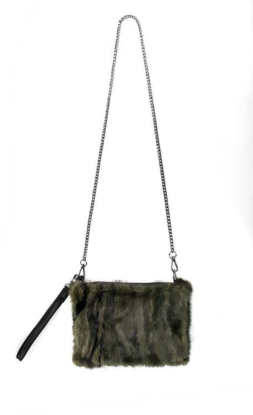 Canadian Mink Fur Clutch with Chain