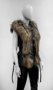 Leather & Fox Fur Vest