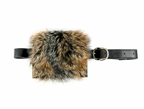 Fur Belt Bag with Leather - Mink & Fox