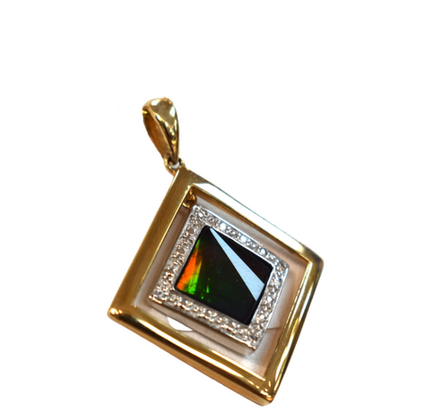 Gold Plated Square Shaped Pendant
