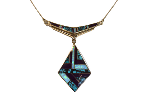 Shakalo Inlaid Sterline Silver Necklace