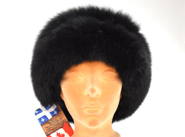 Canadian Black Fox & Leather Hat