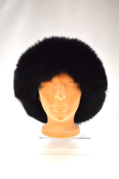 Canadian Black Fox & Leather Hat
