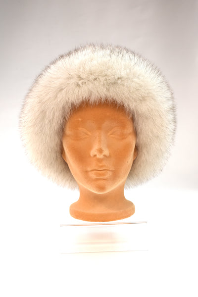 Arctic Fox & Leather Hat