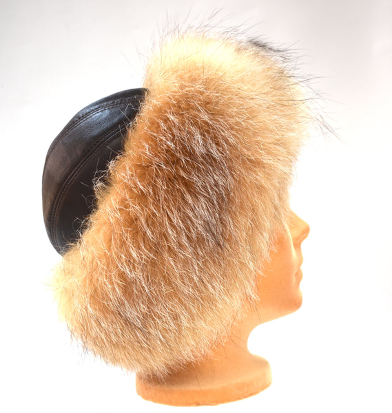 Crystal Fox & Leather Hat - Style 01