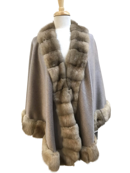 Sable with Cashmere Cape