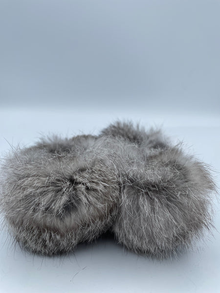 Grey Moccasin Baby with fox fur
