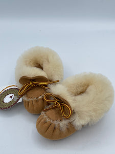 Beige Moccasins Baby with fur