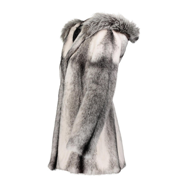 HARLOW Long mink hooded stroller