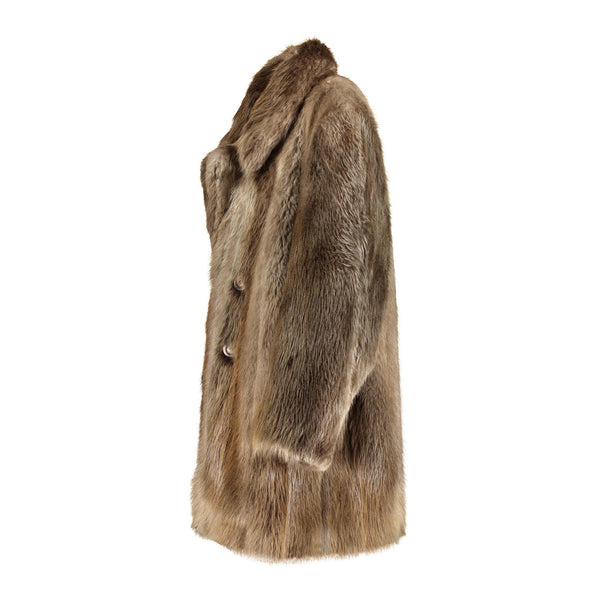 CARL Beaver fur trench coat