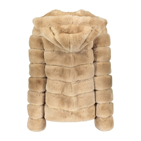 CASEY Rex rabbit fur hooded jacket
