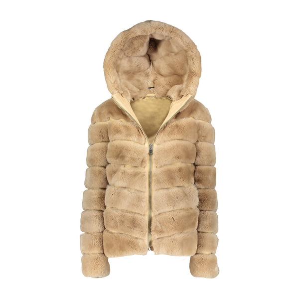 CASEY Rex rabbit fur hooded jacket