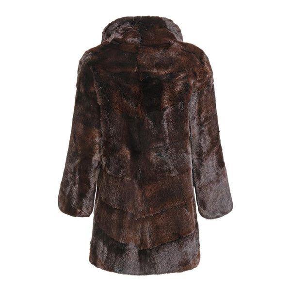 PIPER Long hair mink with horizontal details