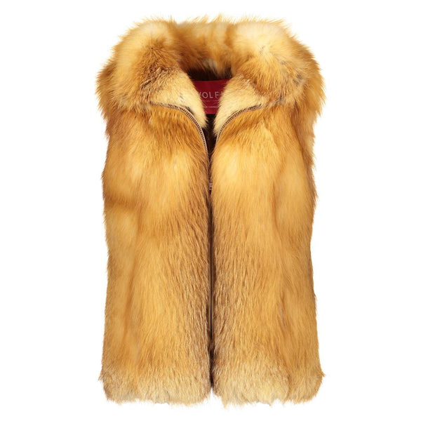 ALEXA Red fox fur zip vest